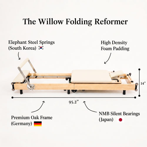 Foldable Pilates Reformer by Willow