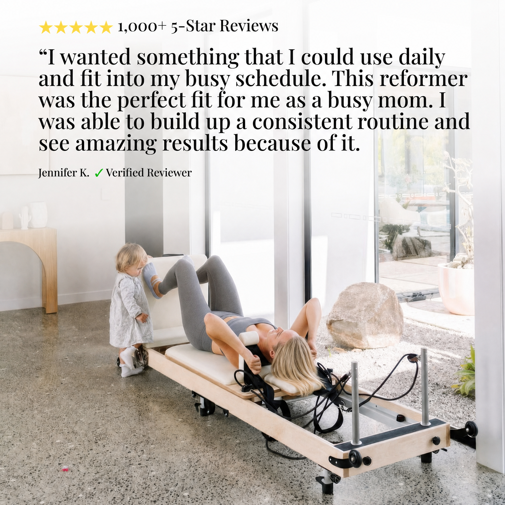 Foldable Pilates Reformer by Willow